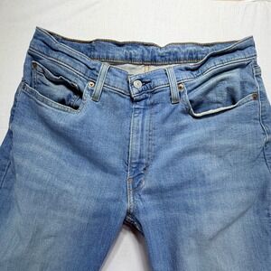 Levi Strauss 514 Mens Jeans 34W 34L Straight Fit Blue Denim